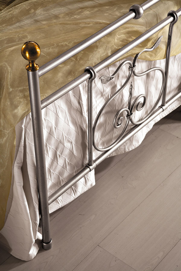 Minerva Einzelbett komplett aus Schmiedeeisen