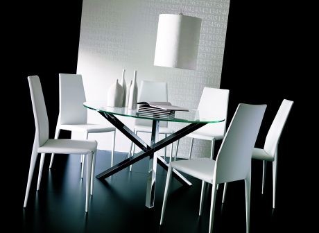 Nubia Stuhl von Ingenia Bontempi mit Bezug aus Kunstleder