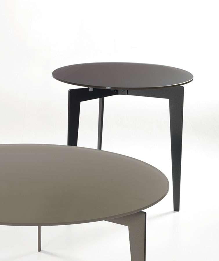 Nordic Couchtisch von Pezzani mit Stahlgestell und Glasplatte