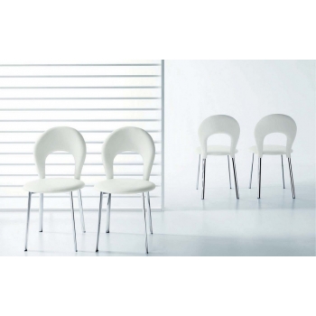 Vittoria Ingenia Bontempi Stuhl aus lackiertem Stahl mit ökologischem