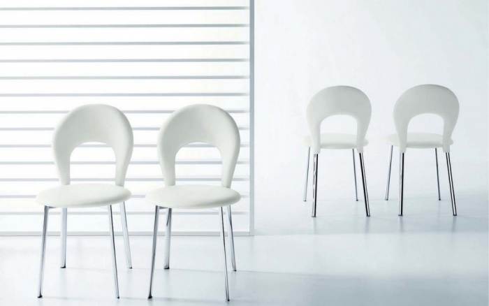 Vittoria Ingenia Bontempi Stuhl aus lackiertem Stahl mit ökologischem