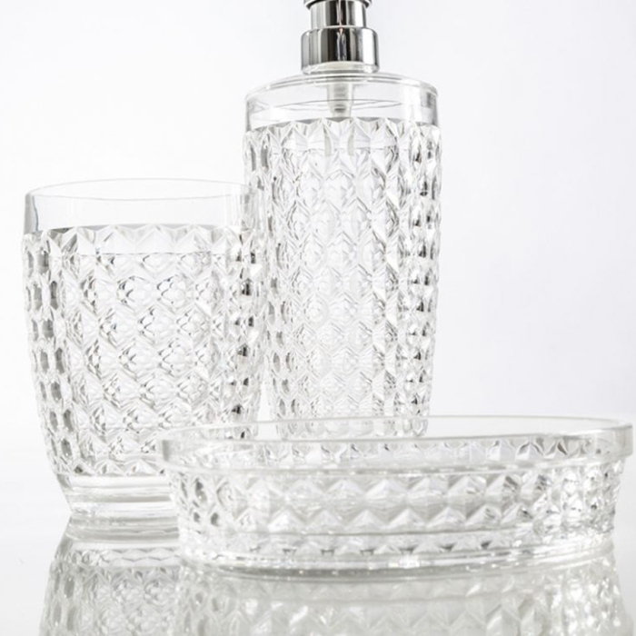 Accessoires für Badezimmerarbeitsplatten Shaker aus dekoriertem PET