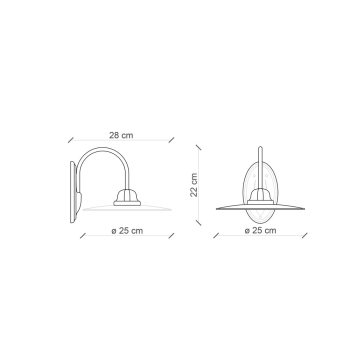 RETRO-WANDLEUCHTE S/W C001