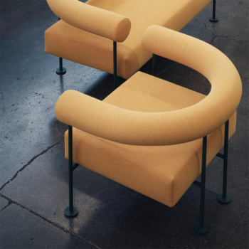 Wartebereich QUA-NDO AP M TS aus Metall mit Stoffbezug von Midj