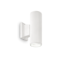 Weiße Außenwandleuchte BASE AP2 von Ideal Lux