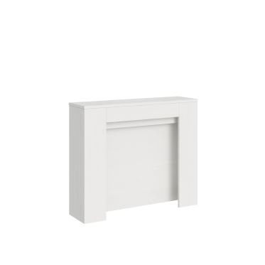 Kiba Konsole - Ausziehbare Konsole 90x25/211 cm Kiba Innenerweiterungen Esche weiß