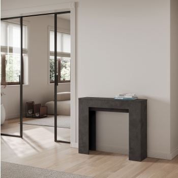 Slick Console - Ausziehbare Konsole 90x25/181 cm Slick White Ash