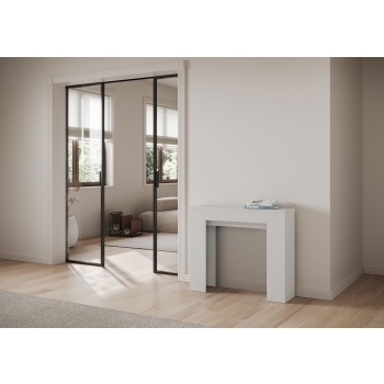 Slick Console - Ausziehbare Konsole 90x25/181 cm Slick White Ash