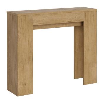 Slick Console - Ausziehbare Konsole 90x25/181 cm Slick White Ash