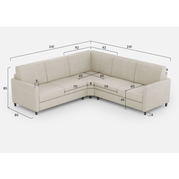 Karay 2-Sitzer-Sofa mit Ecke mit 2-Sitzer-Sofa