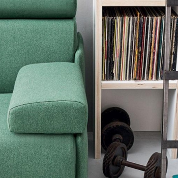 Bonnie Schlafsofa aus Kunstleder oder Stoff