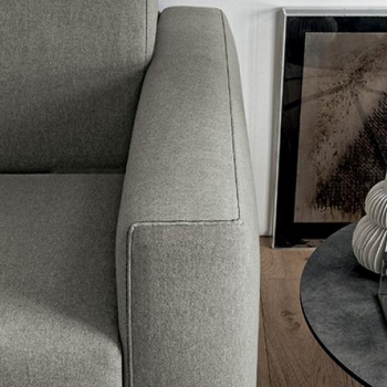 Atollo-Sofa mit Kopfstütze aus Stoff oder Kunstleder