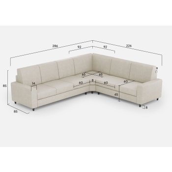 Sakar 3-Sitzer-Sofa mit Ecksofa und 2-Sitzer-Sofa von Ityhome