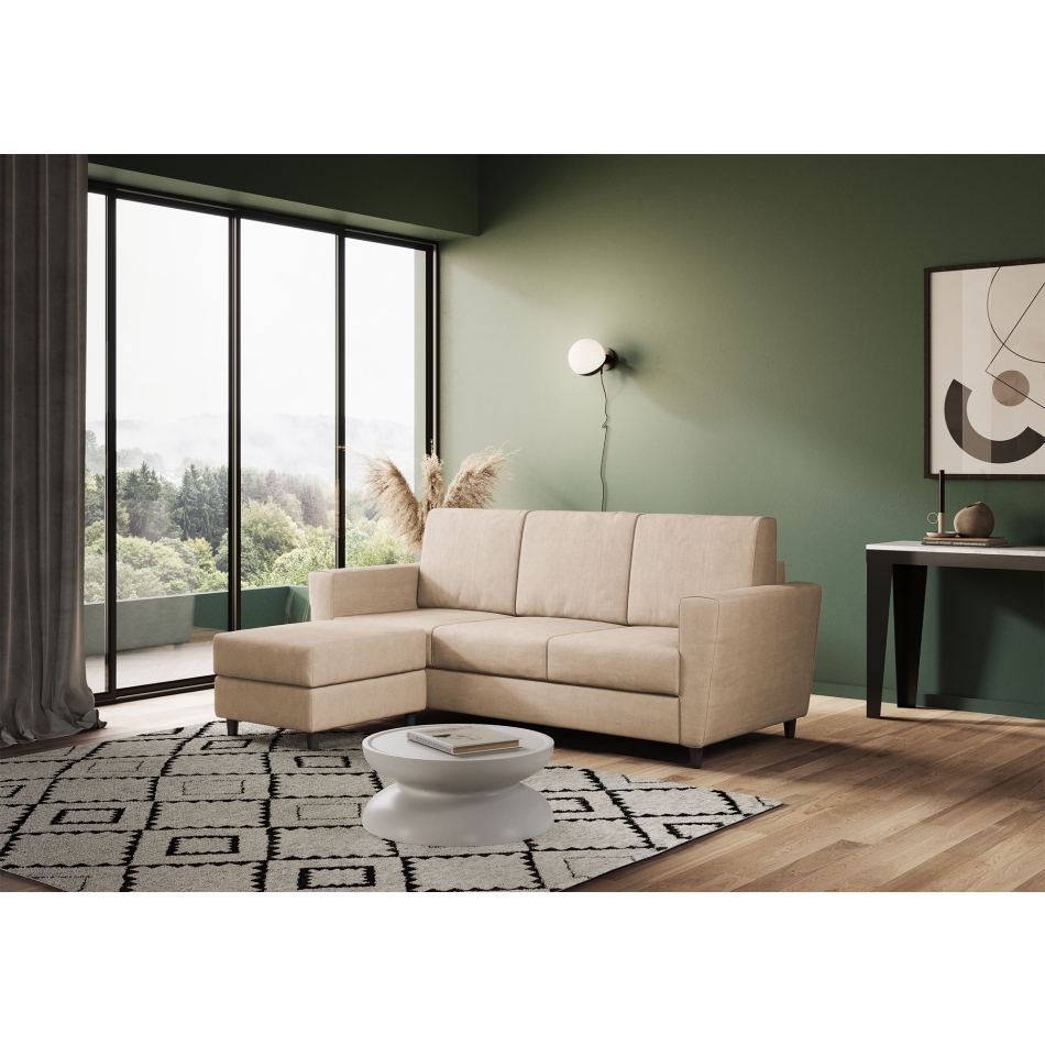 Yasel 3-Sitzer-Sofa mit Hocker von Ityhome