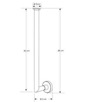 Ghost Stash CP910JS Ersatz-Toilettenpapierhalter aus röhrenförmigem Plexiglas und Metall