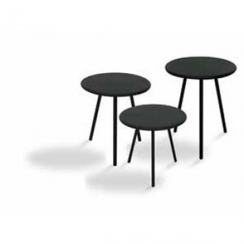 Kit drei Desiree Tische von Vermobil niedrigen und runden Garten