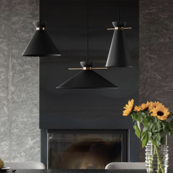 Japanische Hängelampe oder Stehlampe aus Metall von Midj