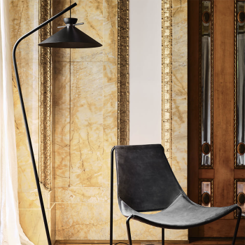 Japanische Hängelampe oder Stehlampe aus Metall von Midj