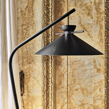 Japanische Hängelampe oder Stehlampe aus Metall von Midj