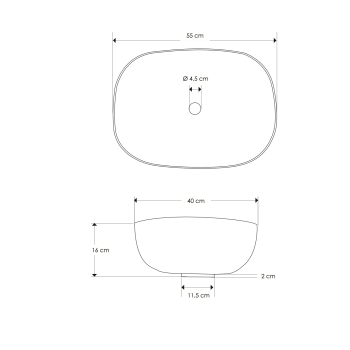 Snob 2.0 CP950SNOB Aufsatzwaschbecken von Cipì aus schalenförmigem Harz