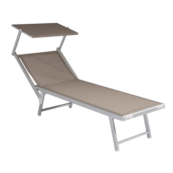 Strandliege „Greenwood“ in Taubengrau