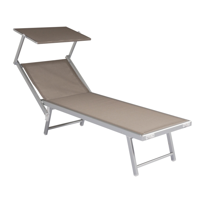 Strandliege „Greenwood“ in Taubengrau