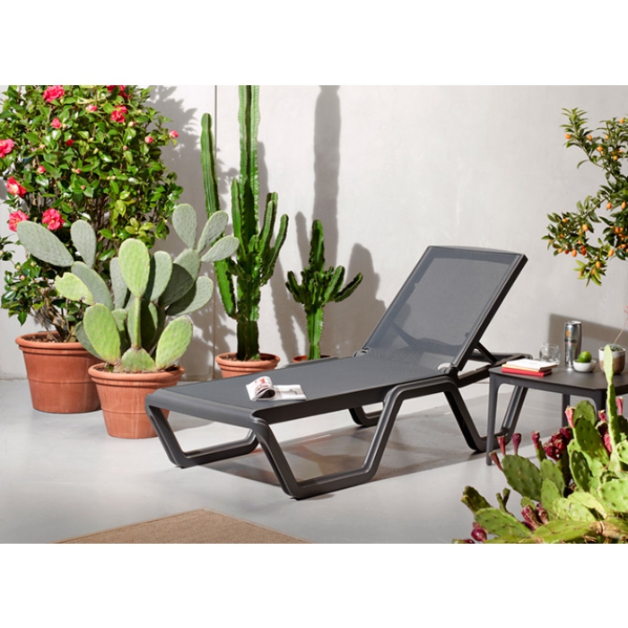 Sonnenliege Tahiti aus Technopolymer und Stoff Scab Design