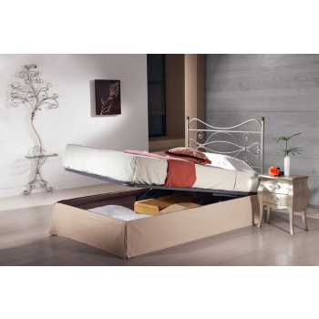 Halbgroßes Bett Handgearbeitete schmiedeeiserne Note