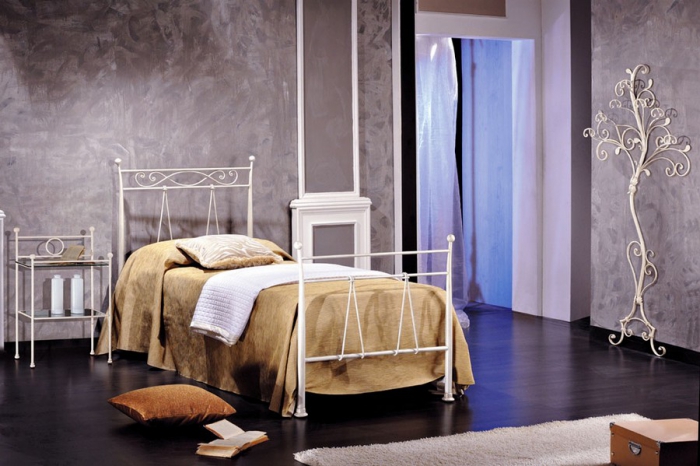 Elizaebeth Einzelbett komplett aus Schmiedeeisen