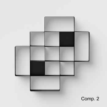 Mondrian-Bibliothekskompositionen von Pezzani