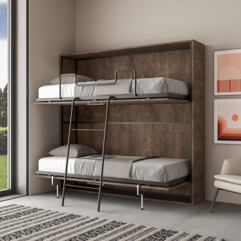 Mod.KANDO Double – Kando Cashmere Horizontales Doppel-Schrankbett