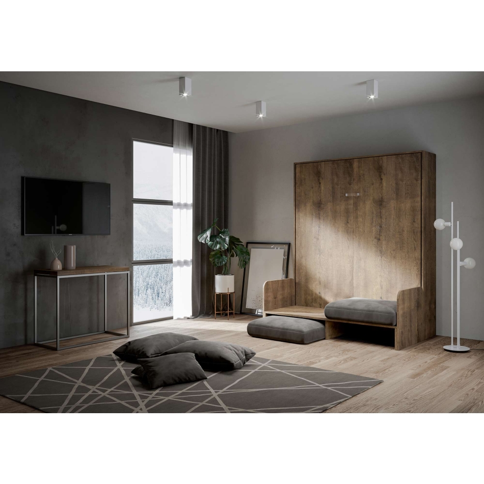 Mod. Kentaro Doppelsofa - 160 vertikales Klappdoppelbett Kentaro Sofa Weiße Esche