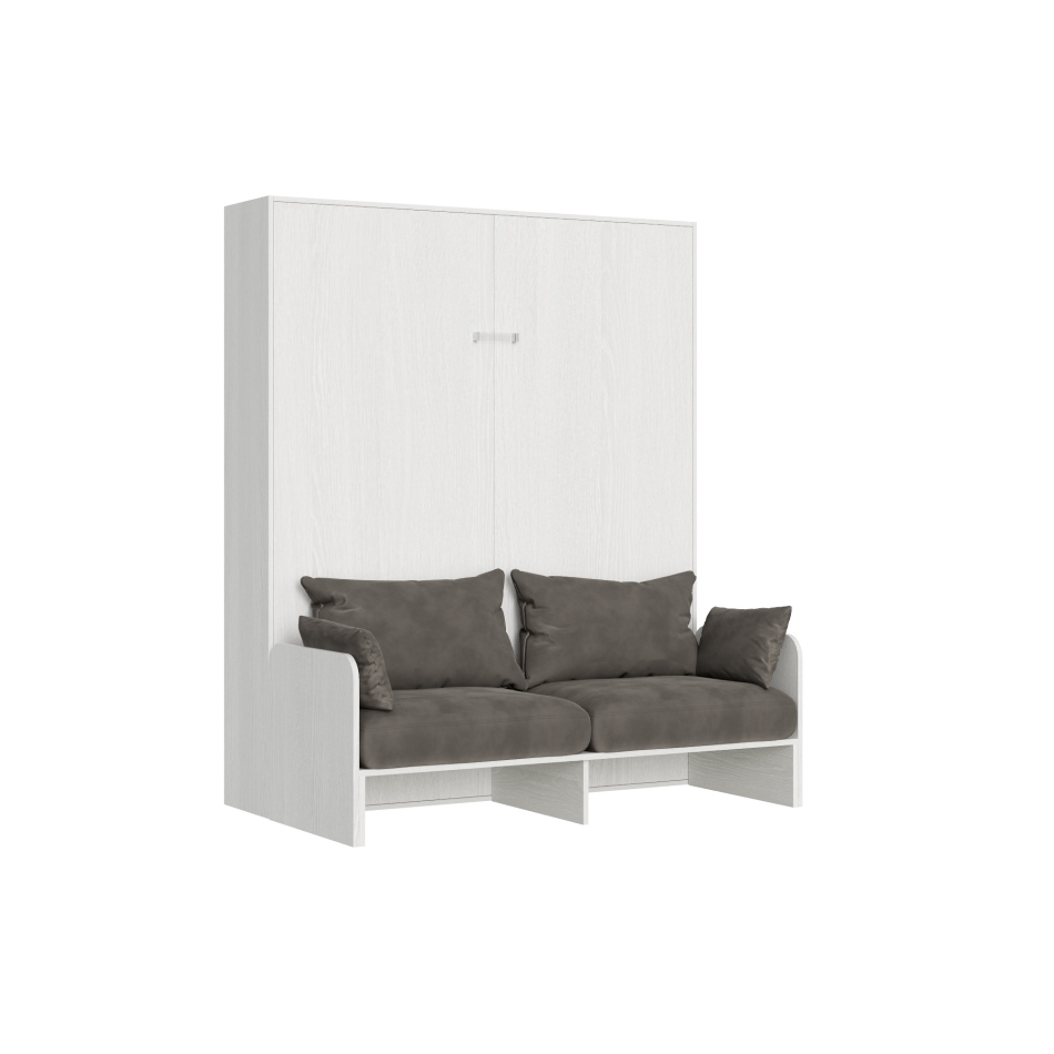 Mod. Kentaro Doppelsofa - 160 vertikales Klappdoppelbett Kentaro Sofa Weiße Esche