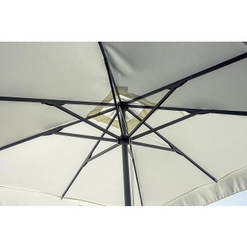 Greenwood 3 x 3 m quadratischer Sonnenschirm mit anthrazitfarbenem Schaft