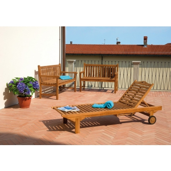 Lampedusa Holz-Außenbank 