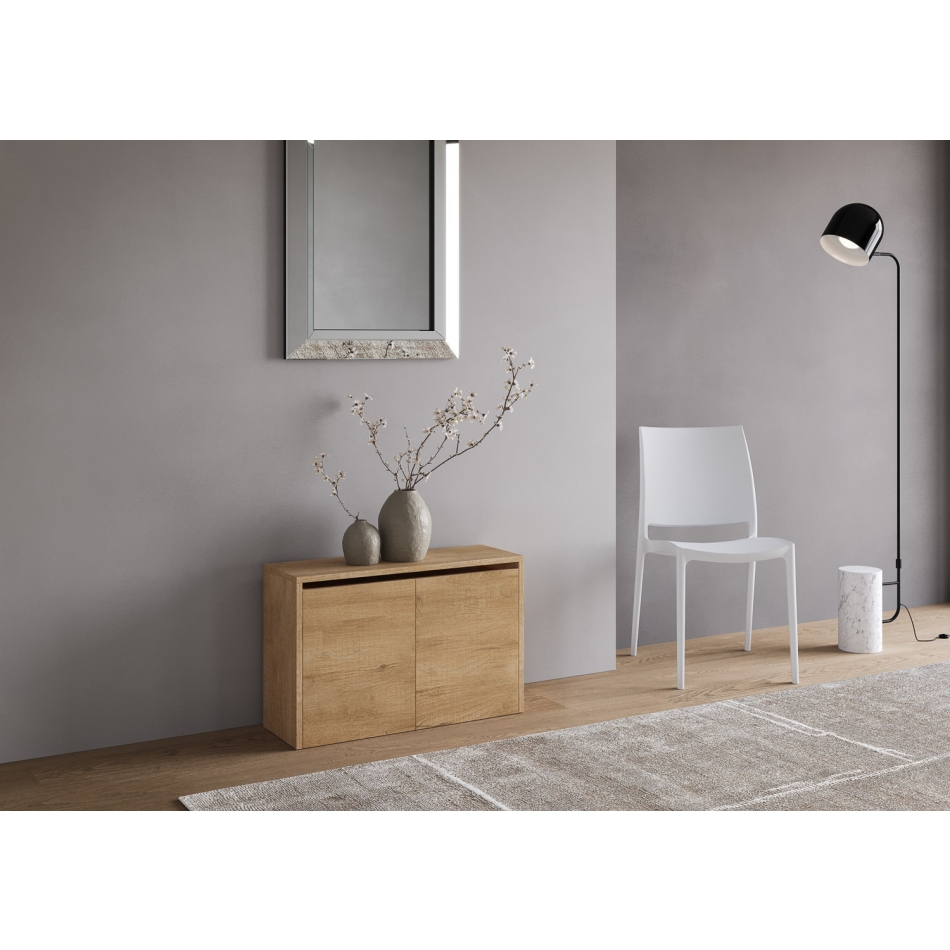 Evolve Lower Bench - Ausziehbare untere Bank 26x72/300 cm Evolve Innenverlängerungen aus Esche weiß