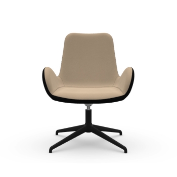 Dalia AP/PE GX TS Wartestuhl mit Metallgestell und gepolstertem Sitz von Midj