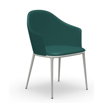 Lea PM CU Sessel aus Metall und Leder von Midj