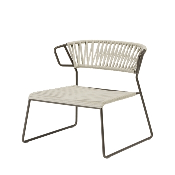 Lisa Lounge Filò Sessel aus nautischem Seilgewebe von Scab Design