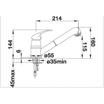 Mischbatterie Monaco 17159 - mit drehbarem Auslauf - von Gessi