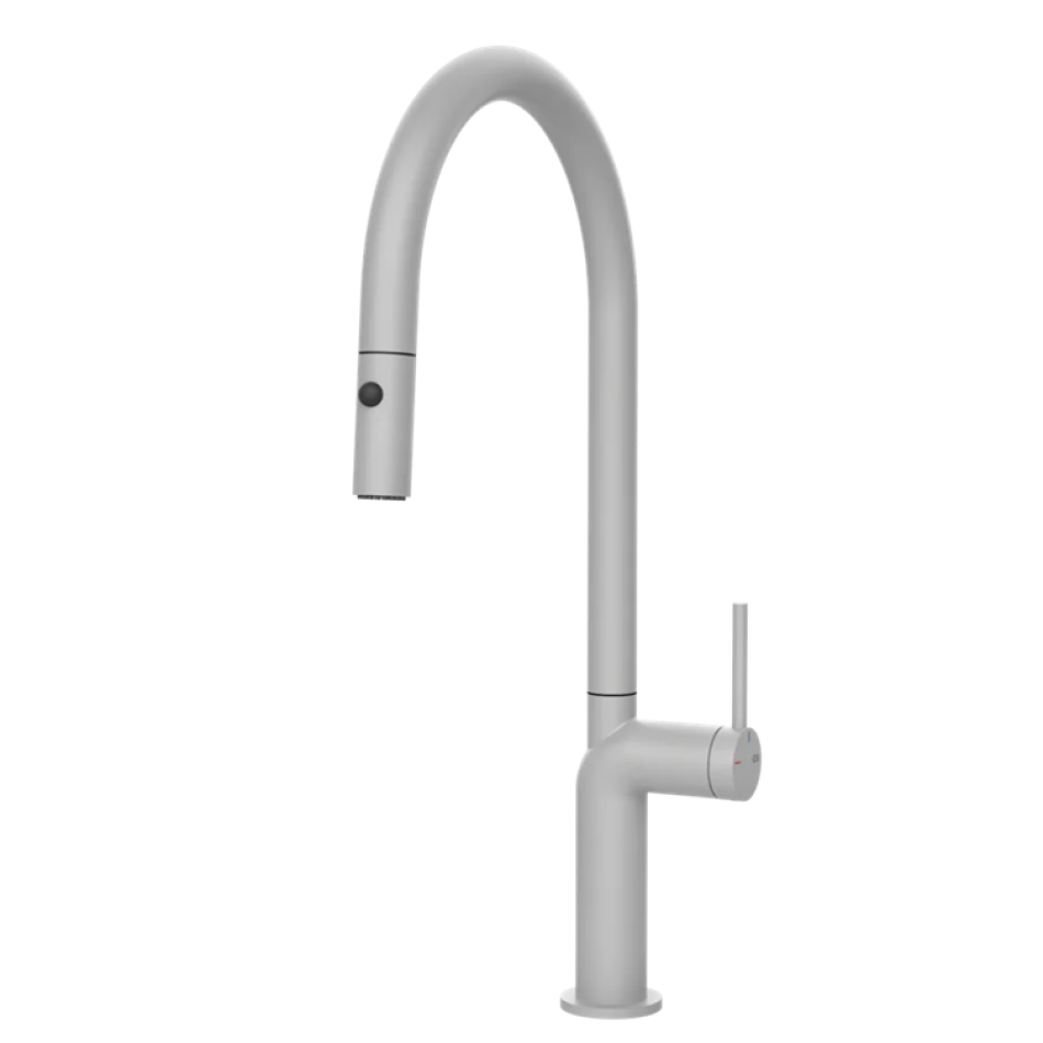 Einhebelmischer Stelo mit schwenkbarem Auslauf und ausziehbarer Kopfbrause 60303 - von Gessi