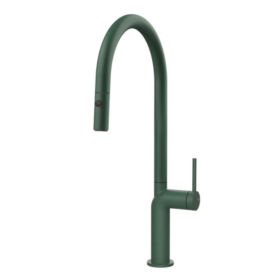 Einhebelmischer Stelo mit schwenkbarem Auslauf und ausziehbarer Kopfbrause 60303 - von Gessi
