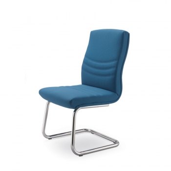Alfa Stuhl von Olivo & Groppo mit Schlittenstruktur gepolstert