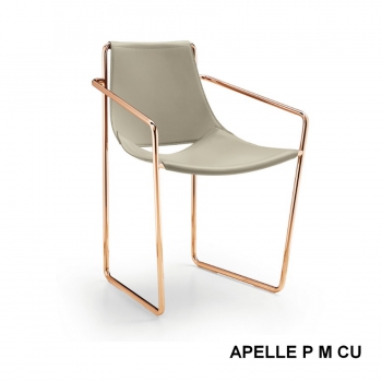 Apelle Stuhl von Midj mit Ledersitz