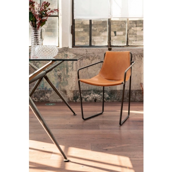 Apelle Stuhl von Midj mit Ledersitz