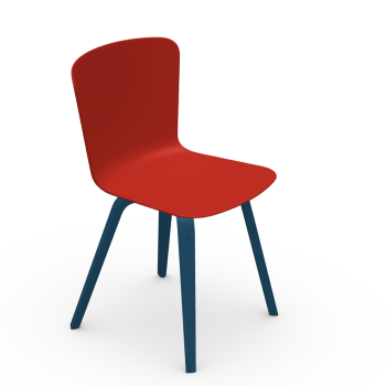 Calla S L_N PP-Stuhl mit Holzgestell und Schale aus Polypropylen