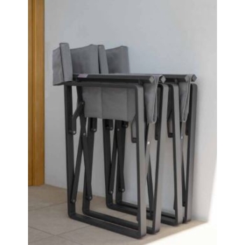Schicker Regiestuhl von Talenti klappbar aus Aluminium und Textilene für den Außenbereich