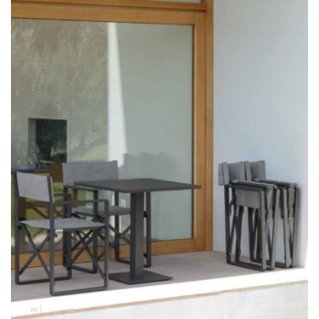 Schicker Regiestuhl von Talenti klappbar aus Aluminium und Textilene für den Außenbereich