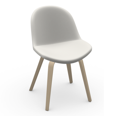 Calla S L_N TS Stuhl mit Holzstruktur und festem Polsterkissen von Midj