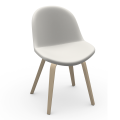 Danny SL TS Stuhl mit Holzstruktur und Sitzbezug von Midj